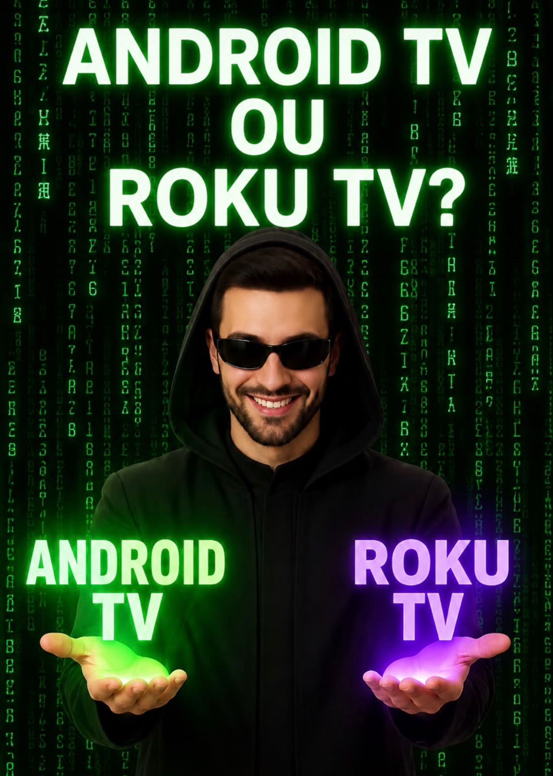 Compatível com Android TV e Roku TV